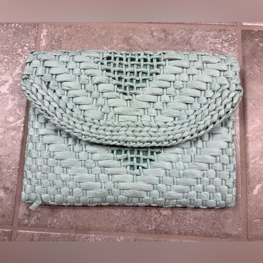 Banana Republic Pastel Woven Clutch